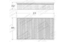 Vzduchový filtr CHAMPION U502/606
