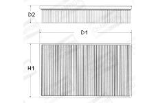 Vzduchový filtr CHAMPION U557/606
