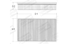 Vzduchový filtr CHAMPION U669/606