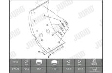 Sada brzdoveho oblozeni, bubnova brzda JURID 1728005380