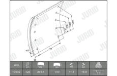 Sada brzdoveho oblozeni, bubnova brzda JURID 1903214040