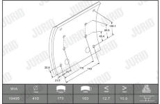 Sada brzdoveho oblozeni, bubnova brzda JURID 1949505050