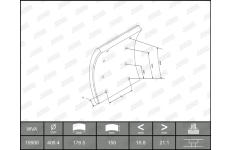 Sada brzdoveho oblozeni, bubnova brzda JURID 1990001230