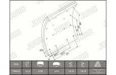 Sada brzdoveho oblozeni, bubnova brzda JURID 1993201070