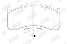 Sada brzdových destiček, kotoučová brzda JURID 2913709560