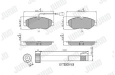 Sada brzdových destiček, kotoučová brzda JURID 2922909561