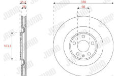 Brzdový kotouč JURID 563225JC