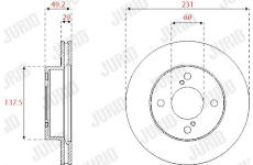 Brzdový kotouč JURID 563253JC