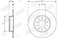 Brzdový kotouč JURID 563295JC