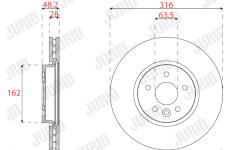 Brzdový kotouč JURID 563304JC