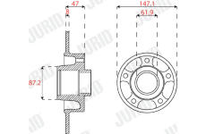 Brzdový kotouč JURID 563317JC-1