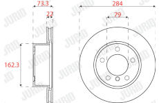 Brzdový kotouč JURID 563322JC