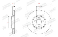 Brzdový kotouč JURID 563626JC