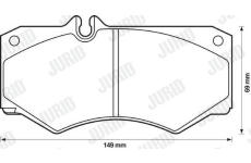 Sada brzdových destiček, kotoučová brzda JURID 571272J