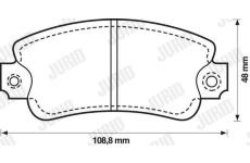 Sada brzdových destiček, kotoučová brzda JURID 571297D