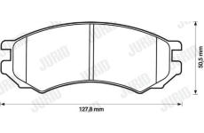 Sada brzdových destiček, kotoučová brzda JURID 571400J