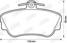 Sada brzdových destiček, kotoučová brzda JURID 571414J