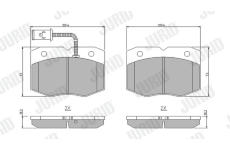 Sada brzdových destiček, kotoučová brzda JURID 571416J