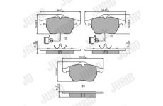 Sada brzdových destiček, kotoučová brzda JURID 571512J