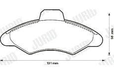 Sada brzdových destiček, kotoučová brzda JURID 571726D
