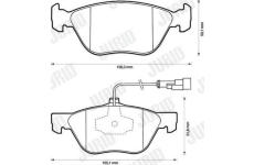Sada brzdových destiček, kotoučová brzda JURID 571884J