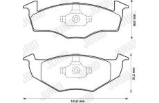 Sada brzdových destiček, kotoučová brzda JURID 571915D