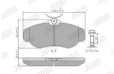 Sada brzdových destiček, kotoučová brzda JURID 571937J