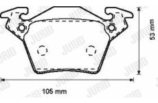 Sada brzdových destiček, kotoučová brzda JURID 571947J