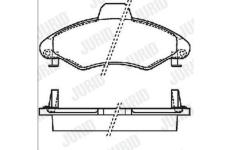 Sada brzdových destiček, kotoučová brzda JURID 571964J