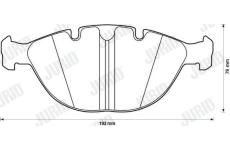 Sada brzdových destiček, kotoučová brzda JURID 571993J