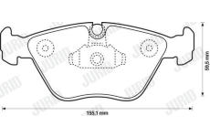 Sada brzdových destiček, kotoučová brzda JURID 571994J