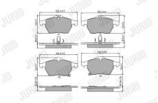 Sada brzdových destiček, kotoučová brzda JURID 571997J
