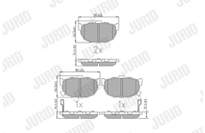 Sada brzdových destiček, kotoučová brzda JURID 572127J