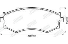 Sada brzdových destiček, kotoučová brzda JURID 572343J