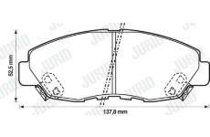 Sada brzdových destiček, kotoučová brzda JURID 572349J