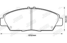 Sada brzdových destiček, kotoučová brzda JURID 572350J
