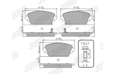 Sada brzdových destiček, kotoučová brzda JURID 572429J