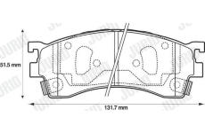 Sada brzdových destiček, kotoučová brzda JURID 572434J
