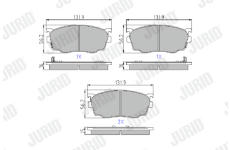 Sada brzdových destiček, kotoučová brzda JURID 572444J