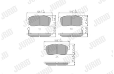 Sada brzdových destiček, kotoučová brzda JURID 572471J
