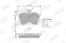 Sada brzdových destiček, kotoučová brzda JURID 572478J