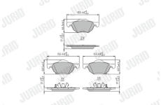 Sada brzdových destiček, kotoučová brzda JURID 572480J