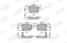 Sada brzdových destiček, kotoučová brzda JURID 572516J