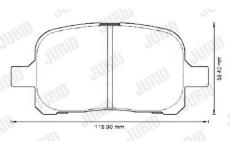 Sada brzdových destiček, kotoučová brzda JURID 572538J