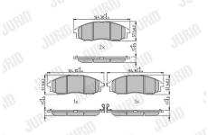 Sada brzdových destiček, kotoučová brzda JURID 572551J