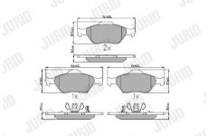Sada brzdových destiček, kotoučová brzda JURID 572576J