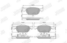Sada brzdových destiček, kotoučová brzda JURID 572624J