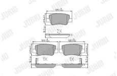 Sada brzdových destiček, kotoučová brzda JURID 572627J