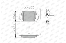 Sada brzdových destiček, kotoučová brzda JURID 573009J
