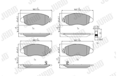Sada brzdových destiček, kotoučová brzda JURID 573015J